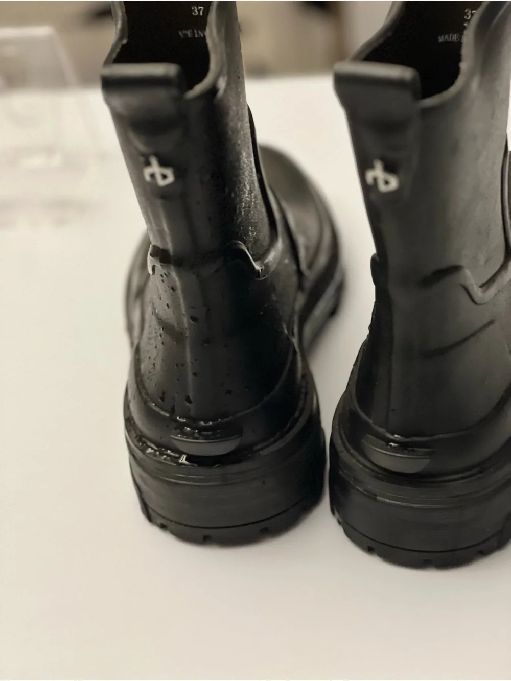 rag & bone Black Chunky Chelsea Lug Boots